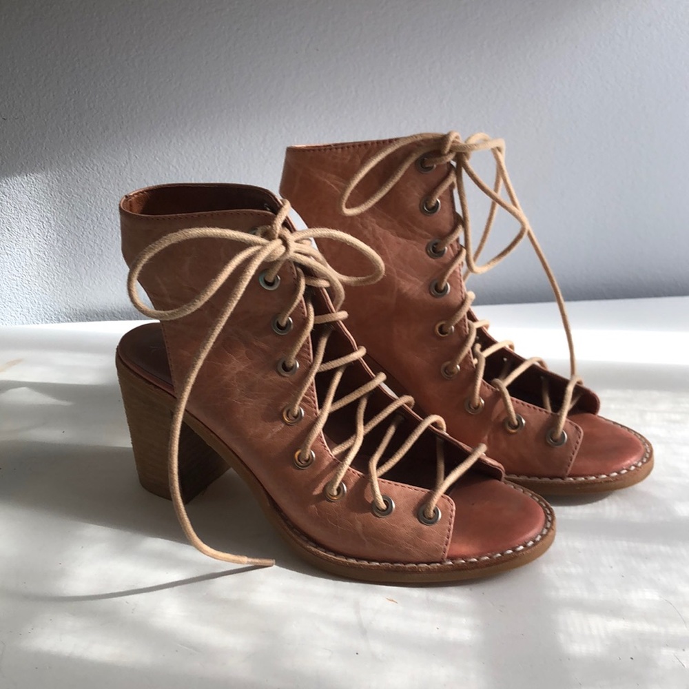 Free people lace up heels